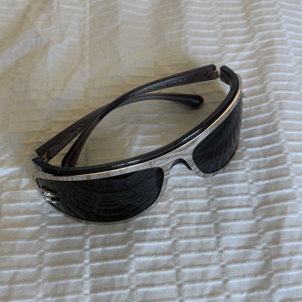 Chanel Silver Shield Sunglasses - Picture 2 of 12